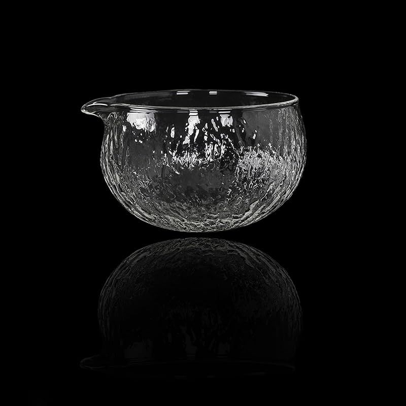 新品】 茶道具 耐熱ガラス 抹茶碗 クリア 最大約12.3cm×高さ約7.2cm 清