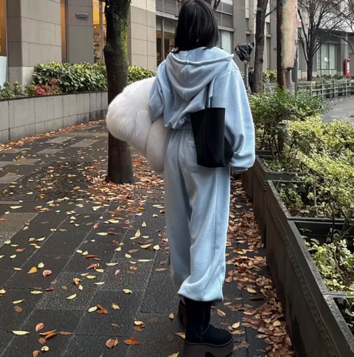 ファイアベック テリーフリース トレーナーセットアップ ライトブルー