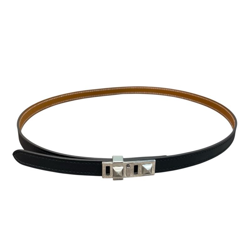 エルメス HERMES コリアドシアンベルトBMM 75cm ブラック ゴールド スイフト エプソン レディース ベルト