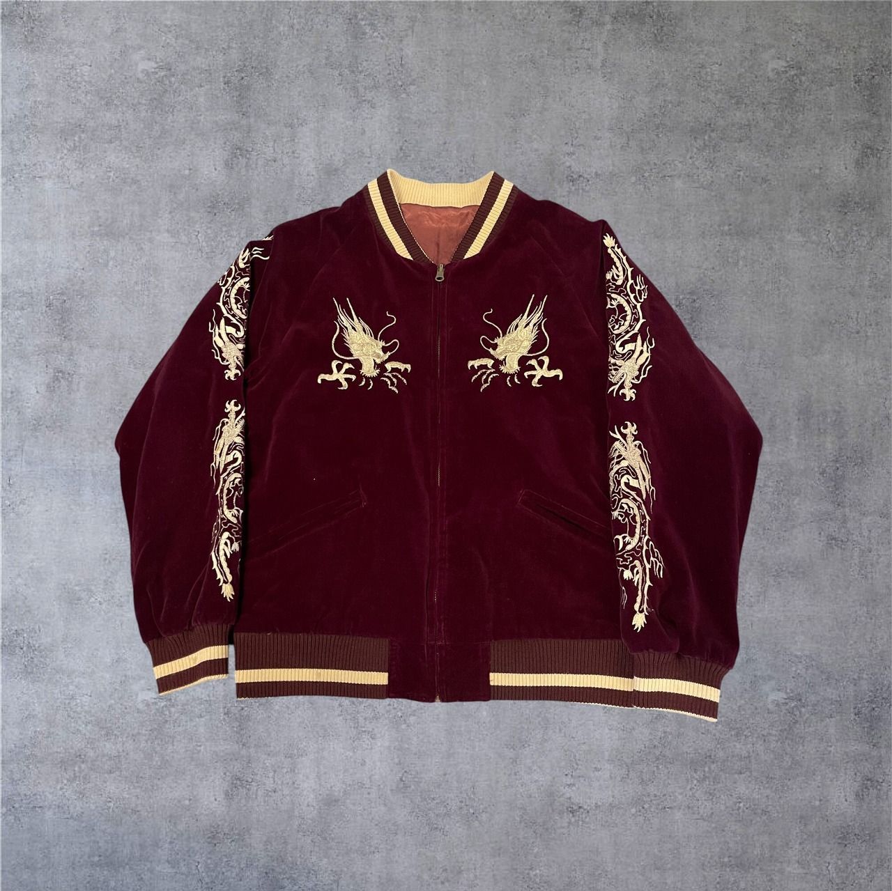 スカジャン L 別珍 リバーシブル BB1006