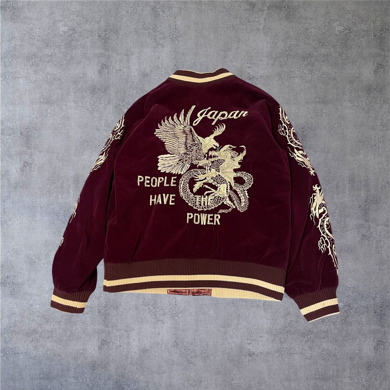 スカジャン L 別珍 リバーシブル BB1006