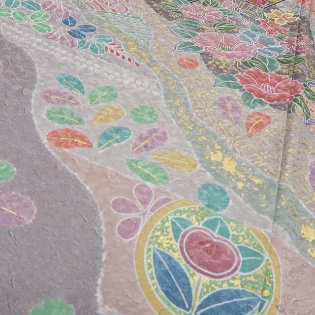  六花-RIKKA- 正絹 箔散らし トールサイズ 訪問着 着物 A 39233 訪問着 付け下げ 着物