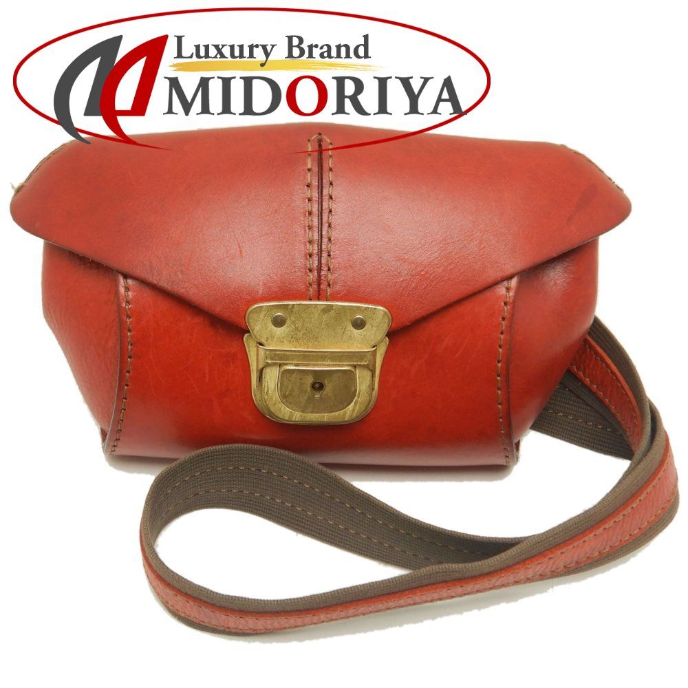 HERZ ヘルツ 2wayウエストボディバッグ レザー オレンジ レディース 253316