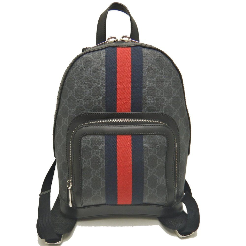 GUCCI グッチ　リュック　GGスプリーム　シェリーライン　ブラック GUCCI グッチ リュック GGスプリーム シェリーライン ブラック 楽天