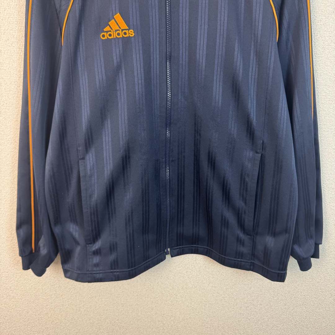 adidas アディダス トラックジャケット 刺繍ロゴ ネイビー Mサイズ