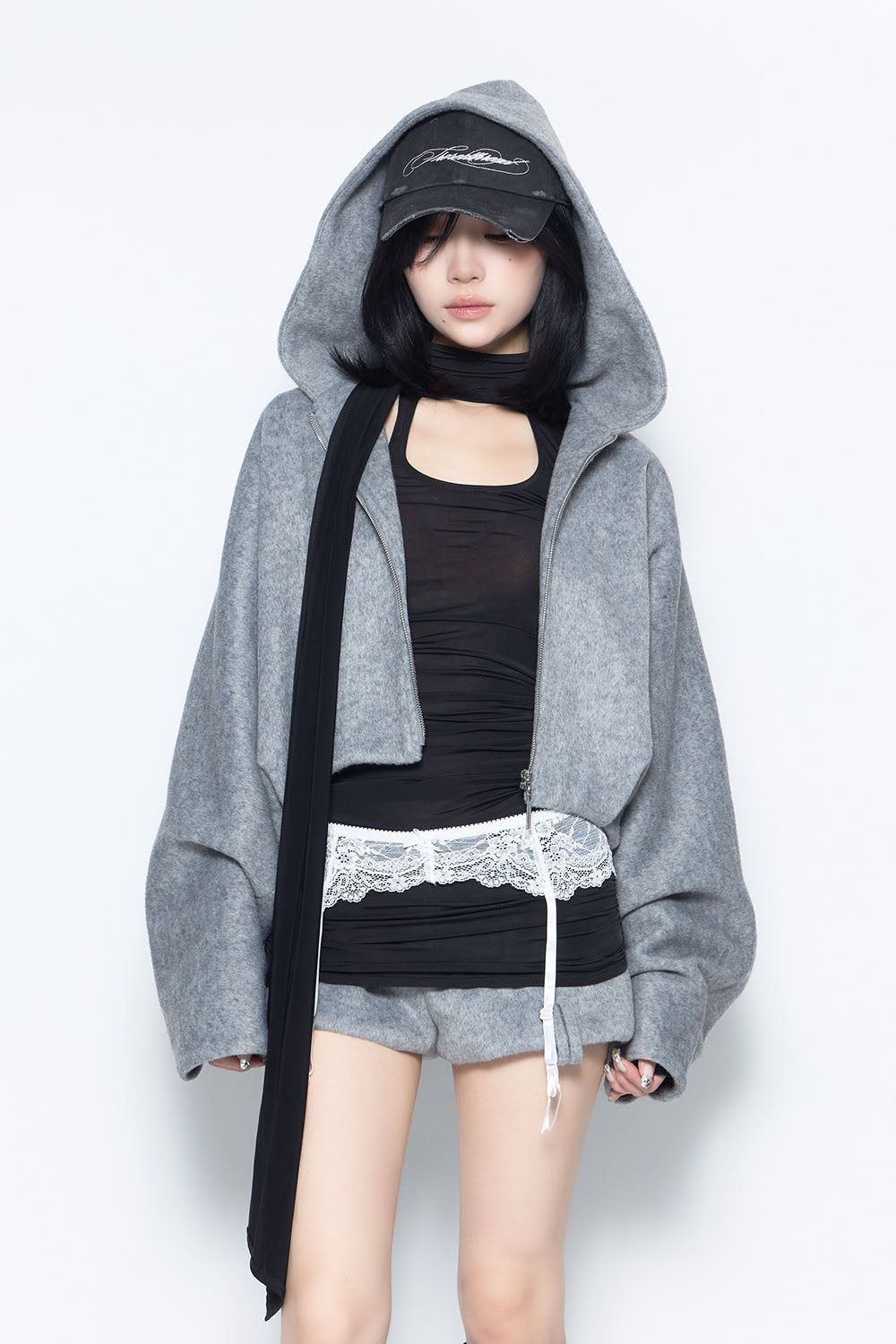 S shaggy shorts gray