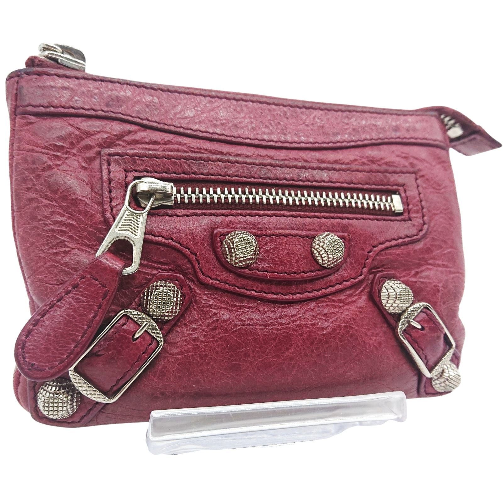 BALENCIAGA バレンシアガ コインケース ミニウォレット ボルドー レザー