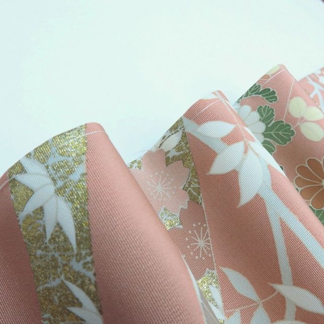 百華 Y 3931 正絹 鈴乃屋謹製 金駒刺繡 仕付け糸付 手縫い 訪問着 着物