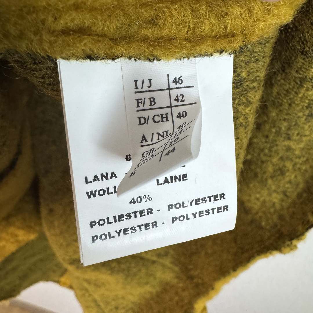 ELEONORA AMADEI エレオノラ アマデイ ウールジャケット パイピング アースカラー マスタード レディース 古着 レトロ