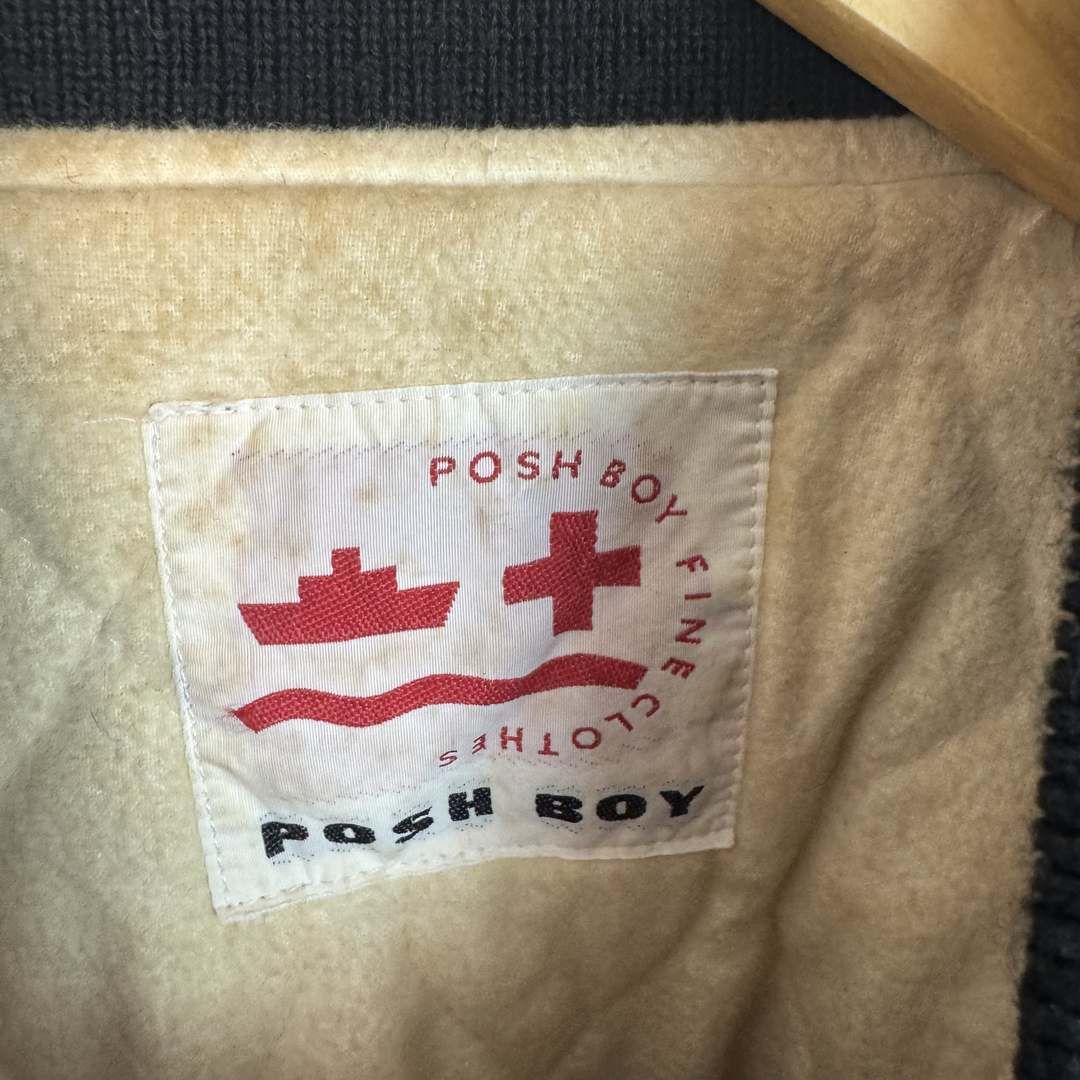 80s 90s Posh Boy ポッシュボーイ スタジャン 袖レザー ワッペン