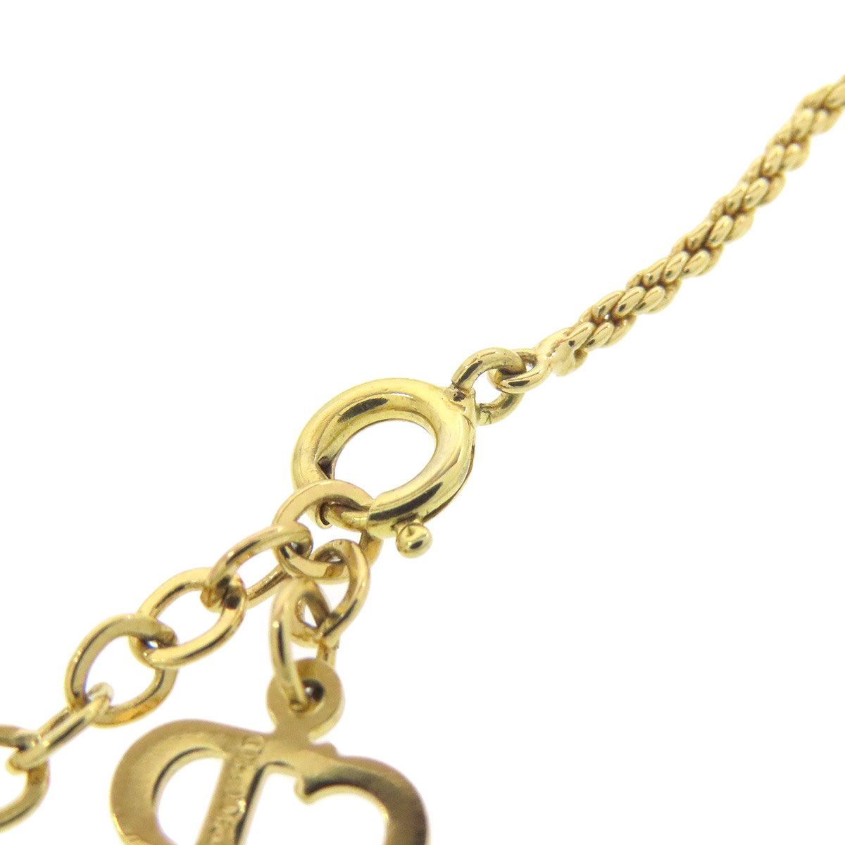 CHRISTIAN DIOR クリスチャンディオール CDロゴ ラインストーン ネックレス 金属製 レディース []