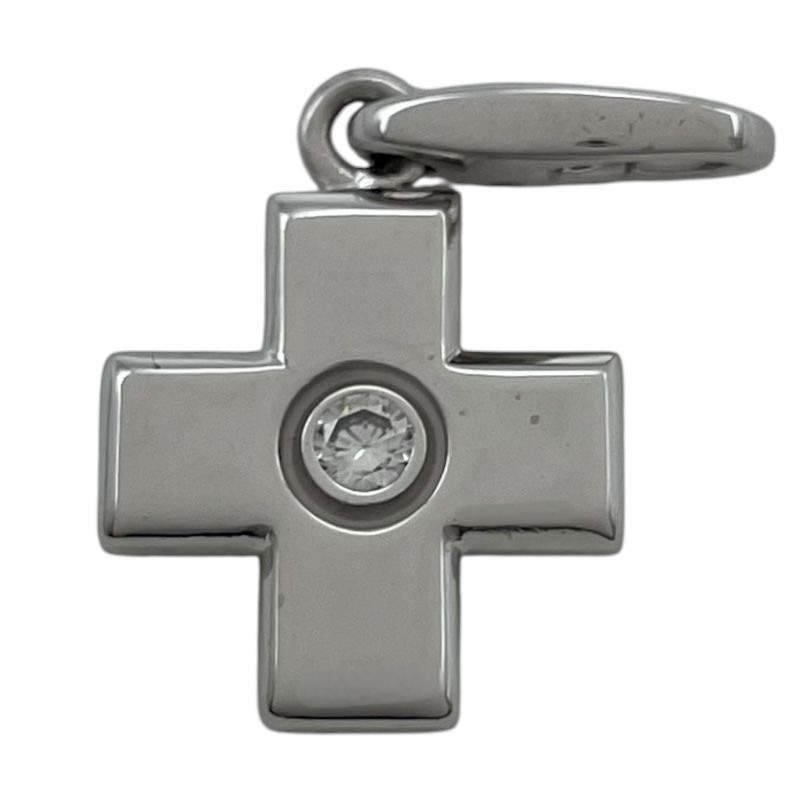 カルティエ Cartier クロスチャーム ホワイトゴールド 750 ダイヤモンド ジュエリー