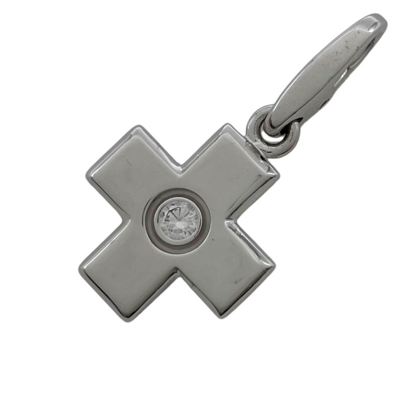 カルティエ Cartier クロスチャーム ホワイトゴールド 750 ダイヤモンド ジュエリー