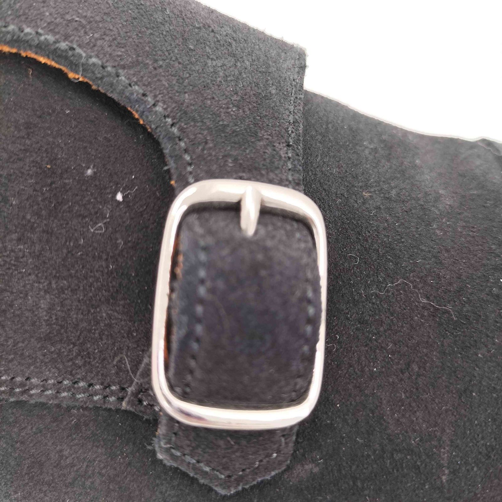 ダブルモンクストラップ スウェードシューズ