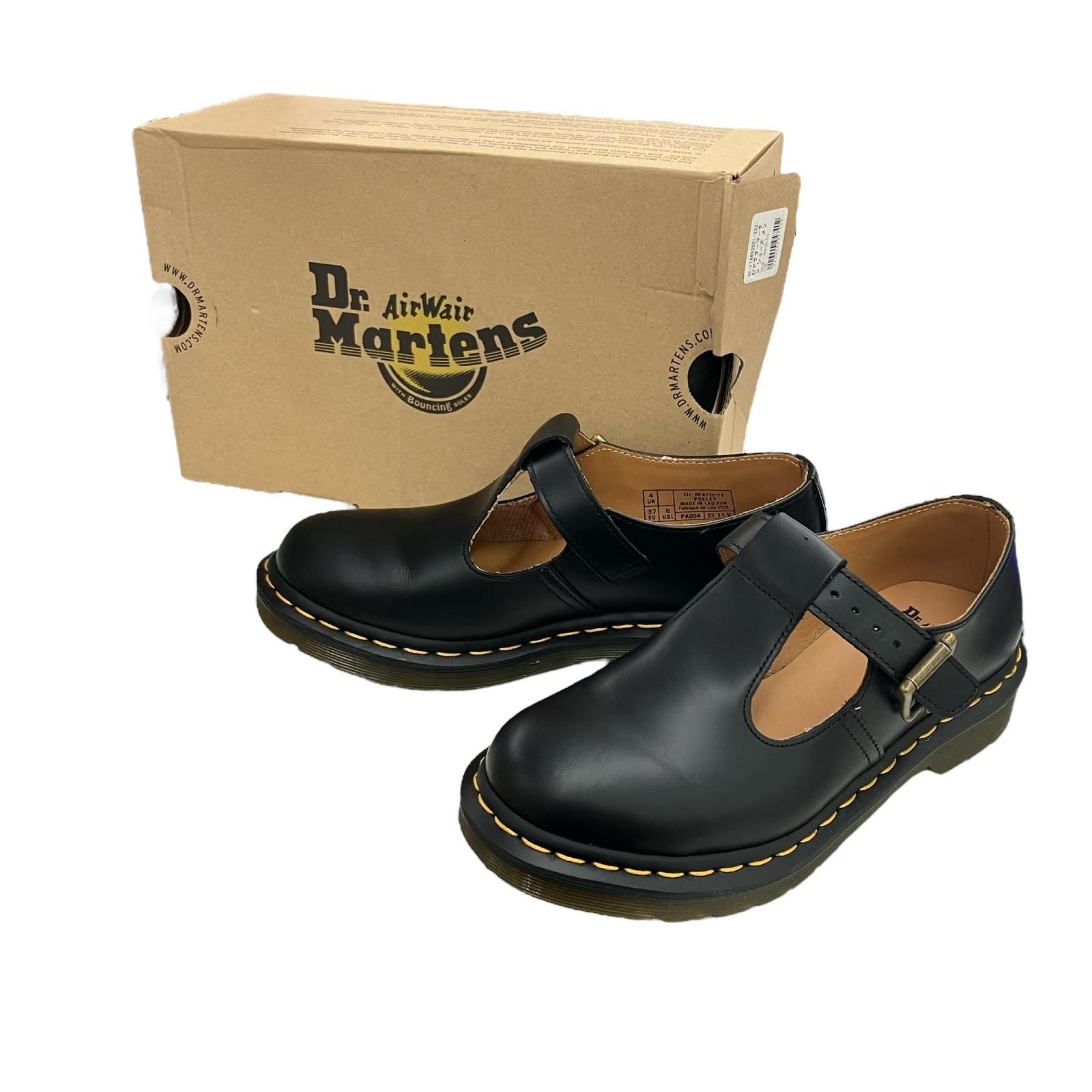186000 Dr.Martens ドクターマーチン Tバーシューズ POLLEY 23 cm ブラック レザー