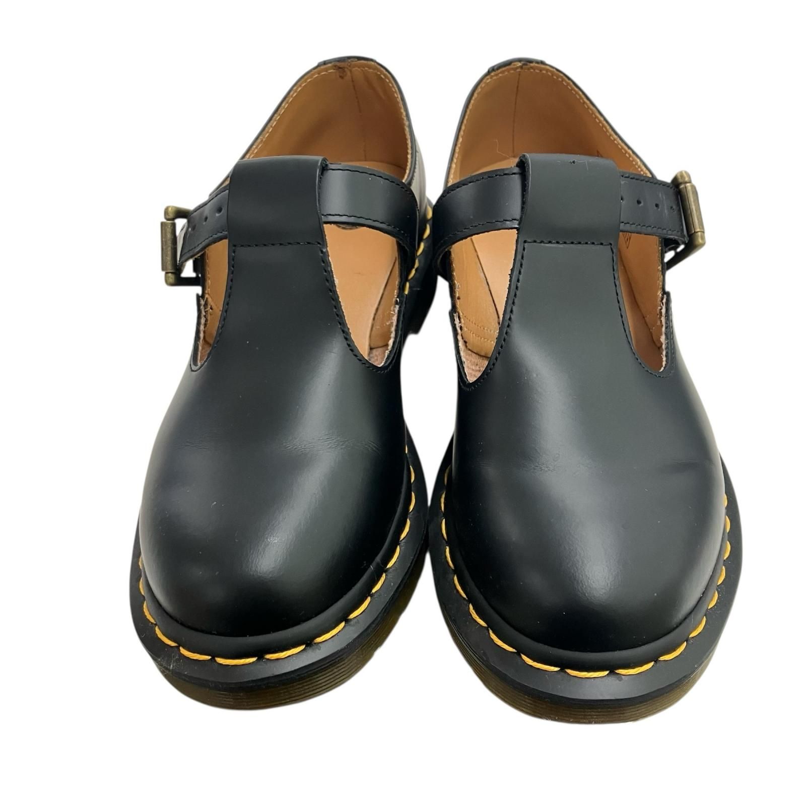 186000 Dr.Martens ドクターマーチン Tバーシューズ POLLEY 23 cm ブラック レザー