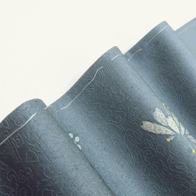 百華 Y 3932 正絹 作家物落款 仕付け糸付 手縫い トールサイズ 紬訪問着 着物