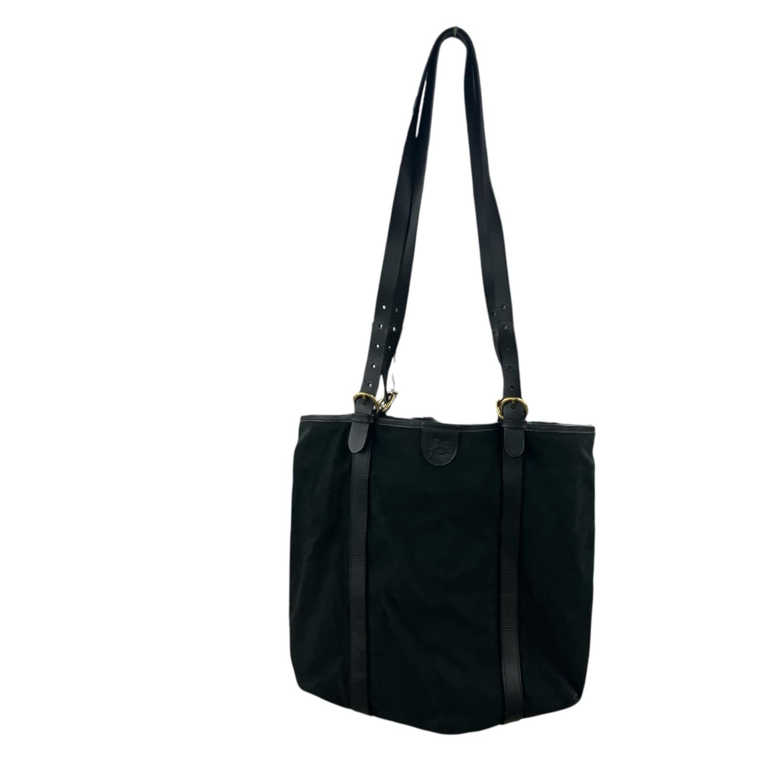 186001 IL BISONTE イルビゾンテ トートバッグ ブラック キャンバス