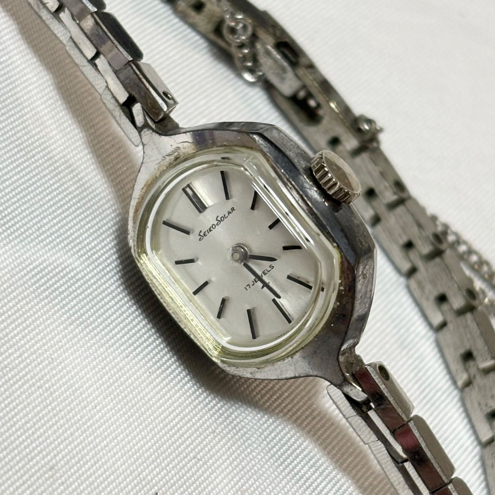 送料無料】SEIKO SOLAR/セイコーソーラー/10-3690/手巻き腕時計/17石