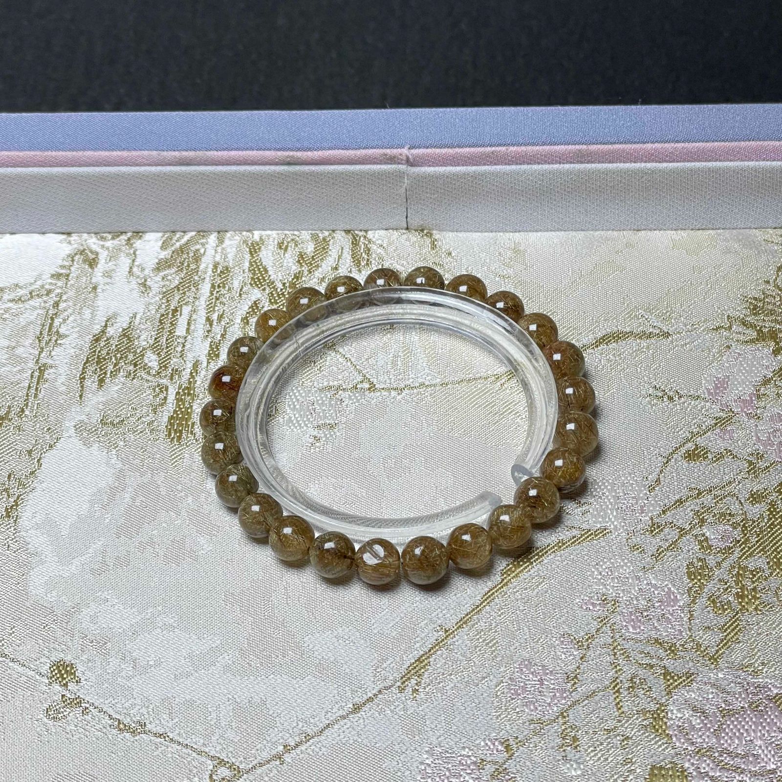 天然美品☆【シルバールチル】☆ブレスレット 銀針水晶 天然石A 原石 
