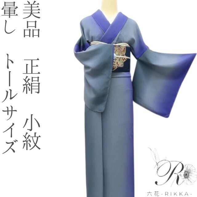 六花-RIKKA- 正絹 暈し トールサイズ 小紋 着物 A 3925