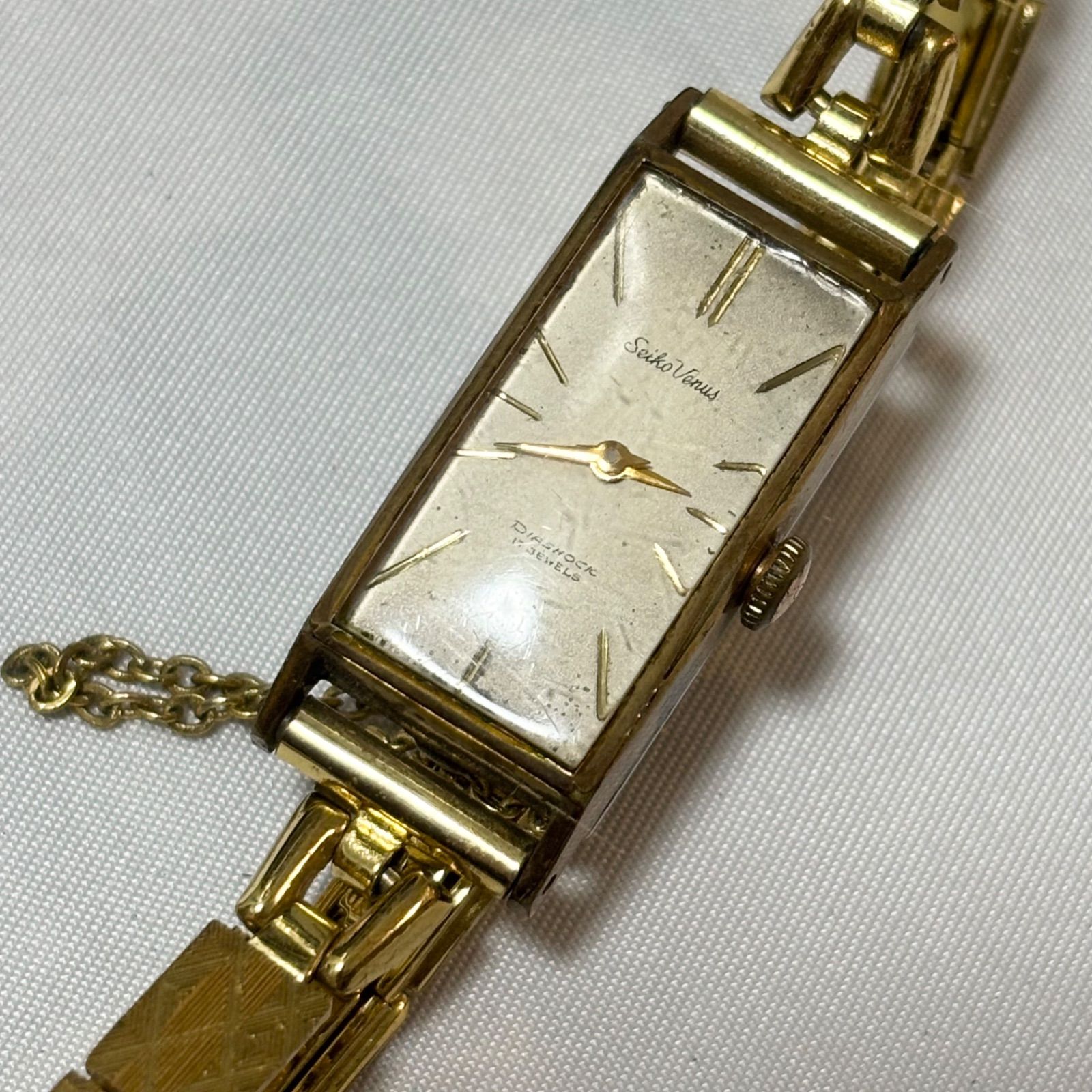 Seiko Venus セイコー ヴィーナス 手巻き腕時計 17石 ゴールド ジャンク品扱い 品
