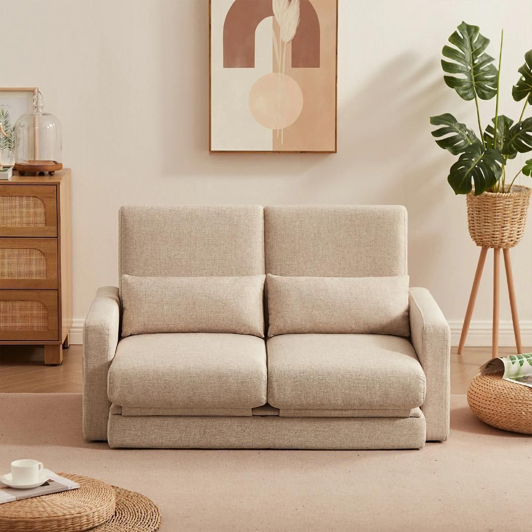 収納付き ソファーベッド 2人掛け ローソファー ベッド 1216-260