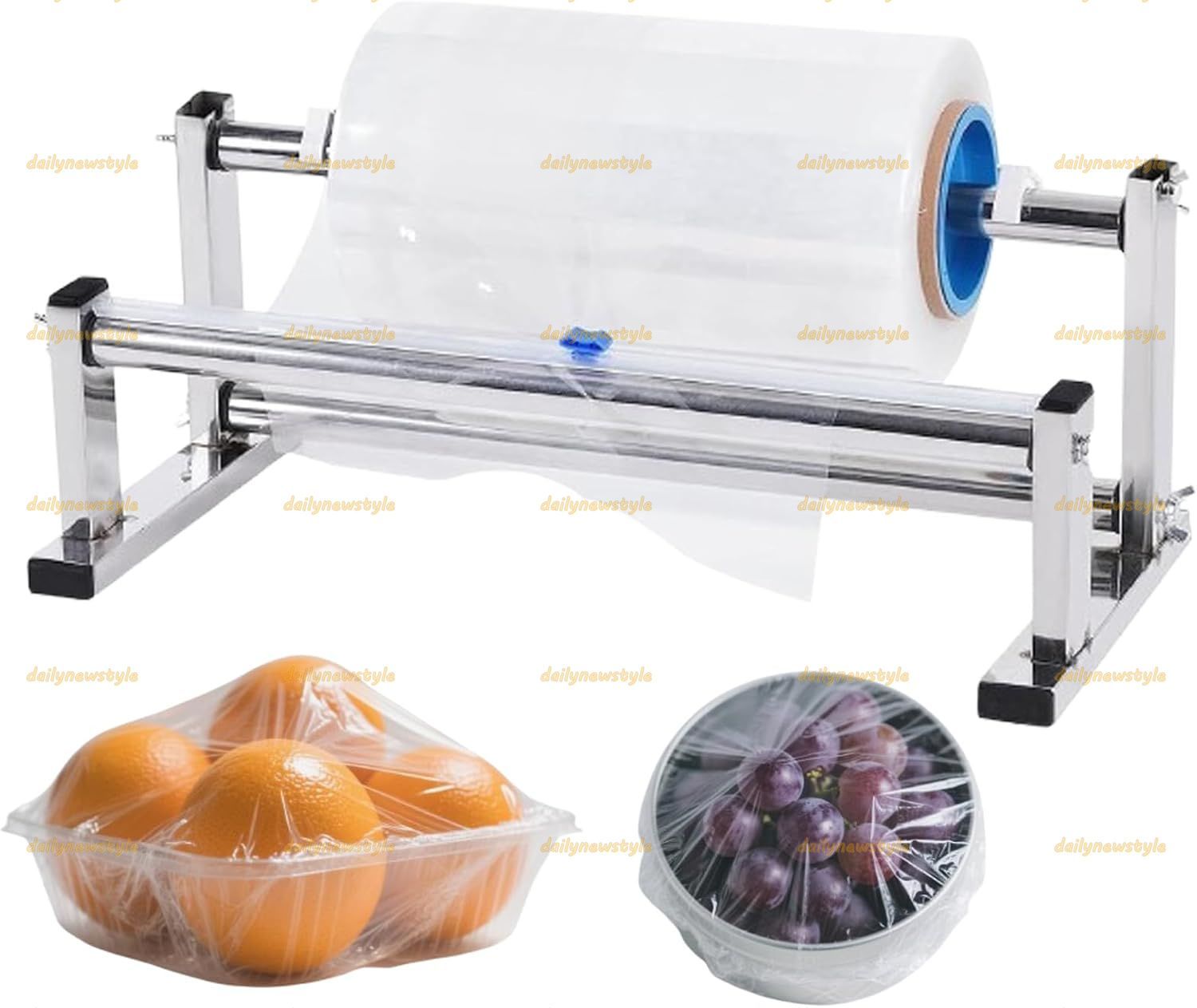 推薦 手動ストレッチフィルムディスペンサー テーブル型ストレッチフィルム包装機 スライドカッター付 3種類の固定方法 穴径7 5 8 cm対応 スーパーマーケット 向け 60 cm
