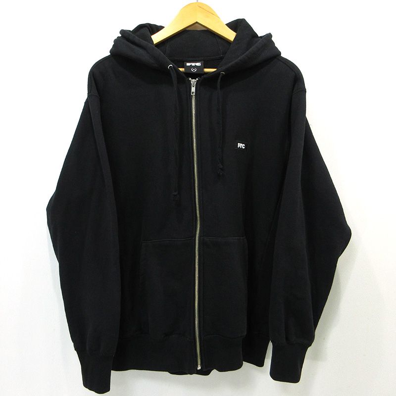 FTC エフティーシー フルジップアップパーカー SMALL BOX LOGO ブラック サイズ M 103