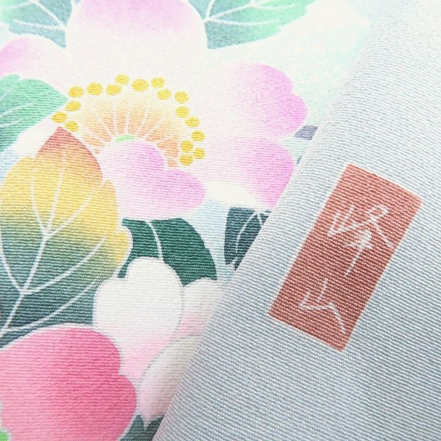 百華 Y 3933 正絹 作家物 峰山 落款 手縫い仕立て 訪問着 着物