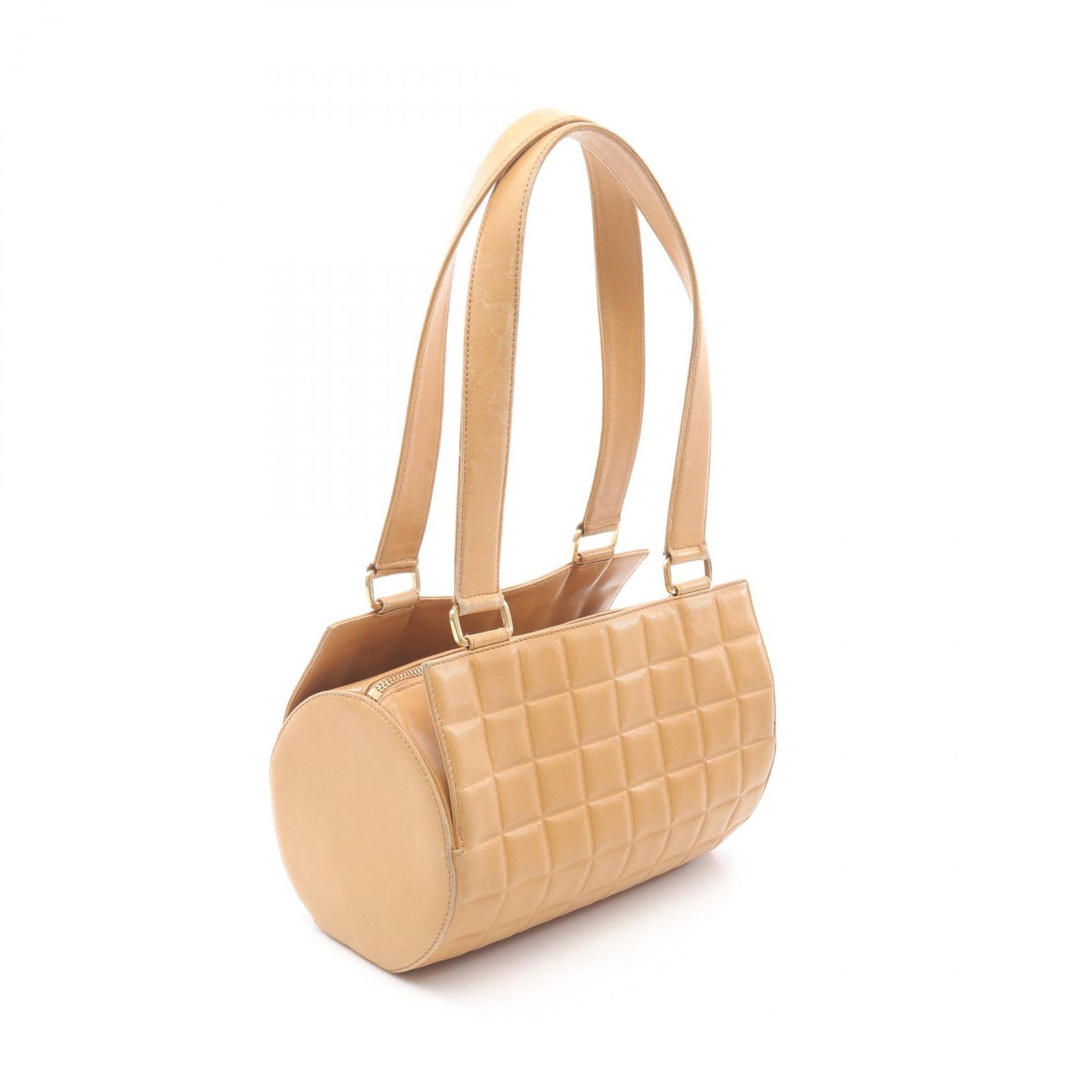 シャネル CHANEL ハンドバッグ チョコバー ベージュ レザー チョコバー