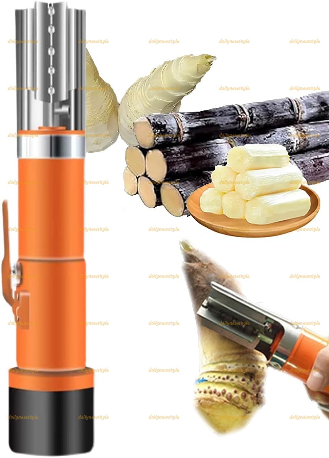 人気推薦 自動サトウキビ皮むき器 電気サトウキビ皮むき器 ダブルベアリング フルボディ防水 充電式 アスパラガス サトウキビ カボチャ 冬瓜の皮を素早く剥く用