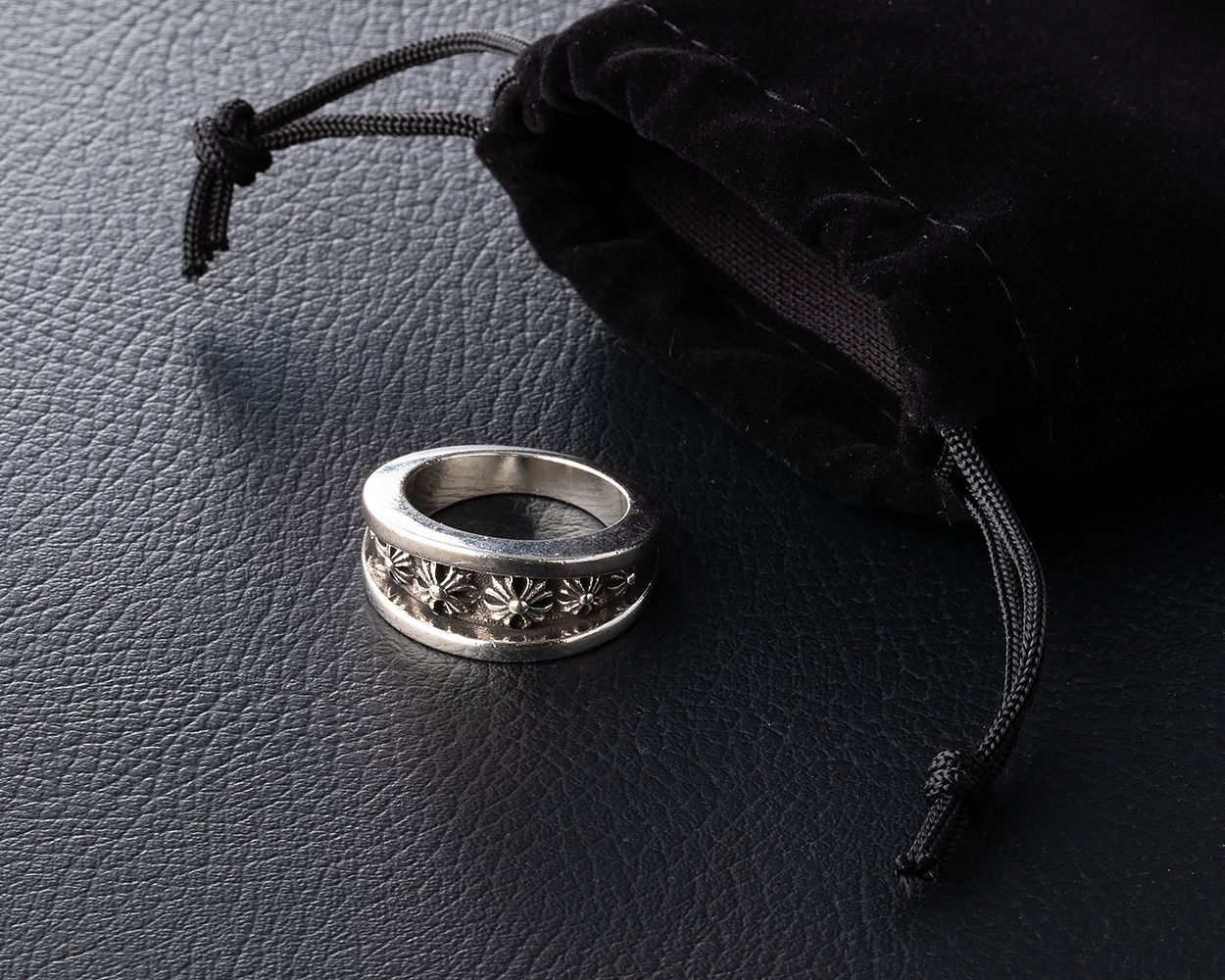 シルバー925 フレアクロス ダブルリング 指輪 メンズ レディース ユニ