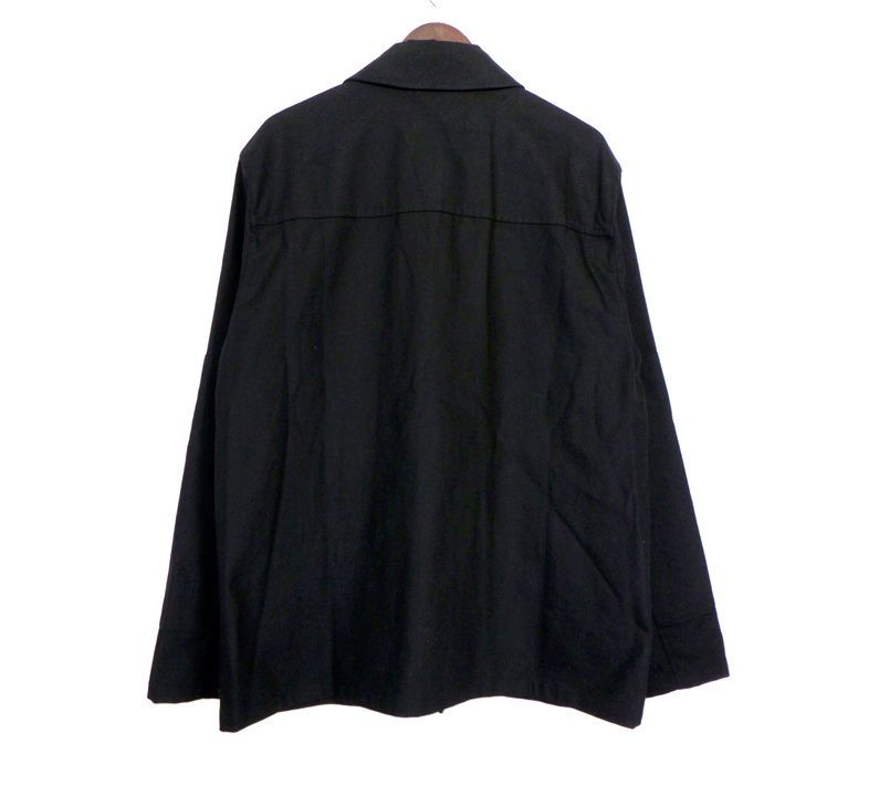 プラダ PRADA 25SS Triangle Logo Black Cotton Jacket SGC830 S000 11BZ 三角プレート トライアングル ロゴ コットン ジャケット h5967