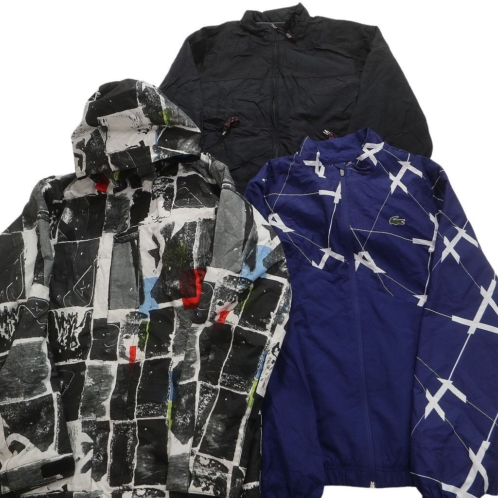 古着卸 ブランドMIX ジャケット 3枚セット メンズ S クイックシルバー ラコステ ナパプリ 古着 NC5552
