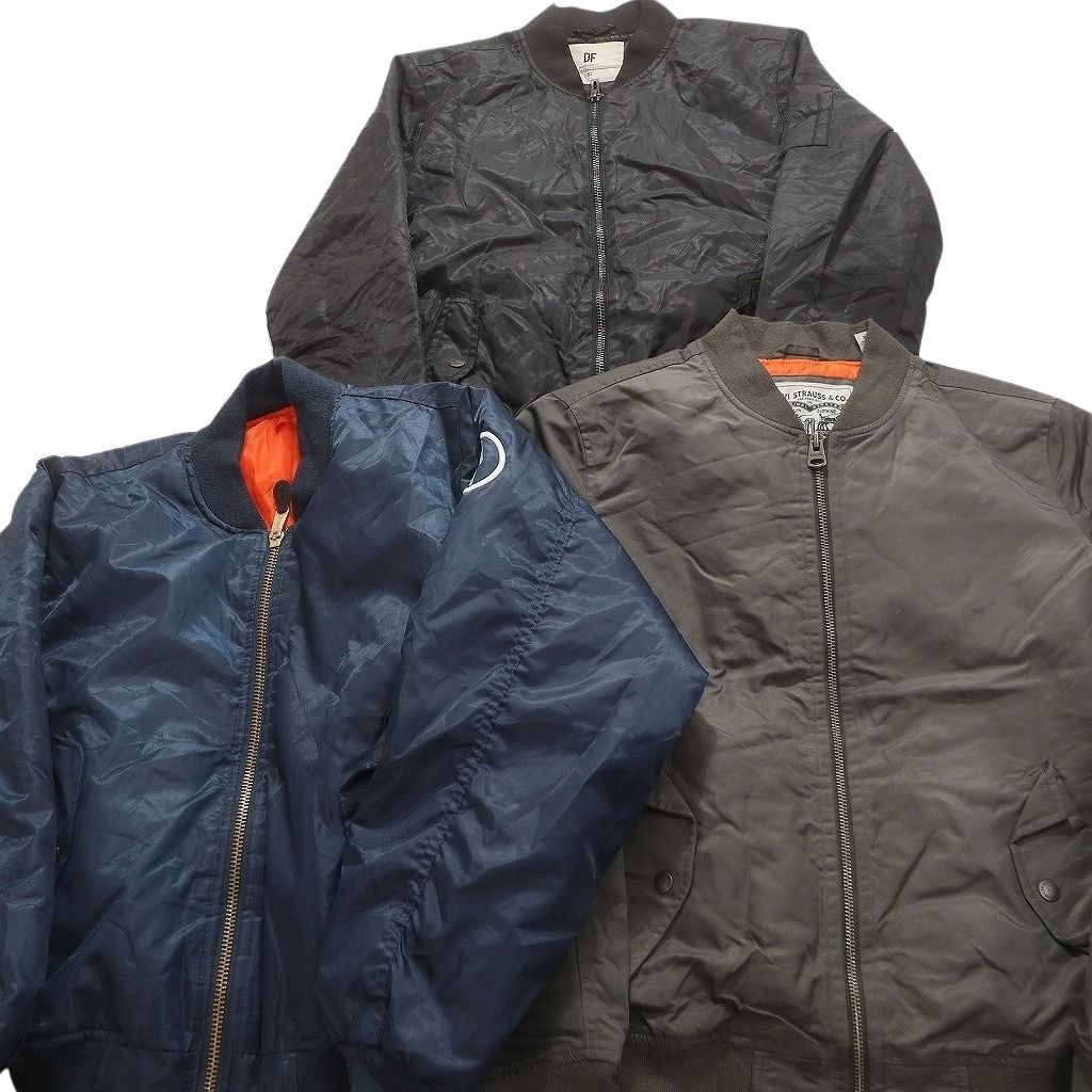 古着卸 MA-1型 ジャケット 3枚セット メンズ S リーバイス フライトジャケット 古着 NC5548