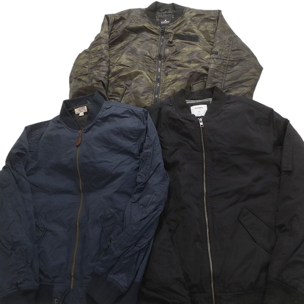 古着卸 MA-1型 ジャケット 3枚セット メンズ M 迷彩 ナイロン ブルゾン 古着 NC5547