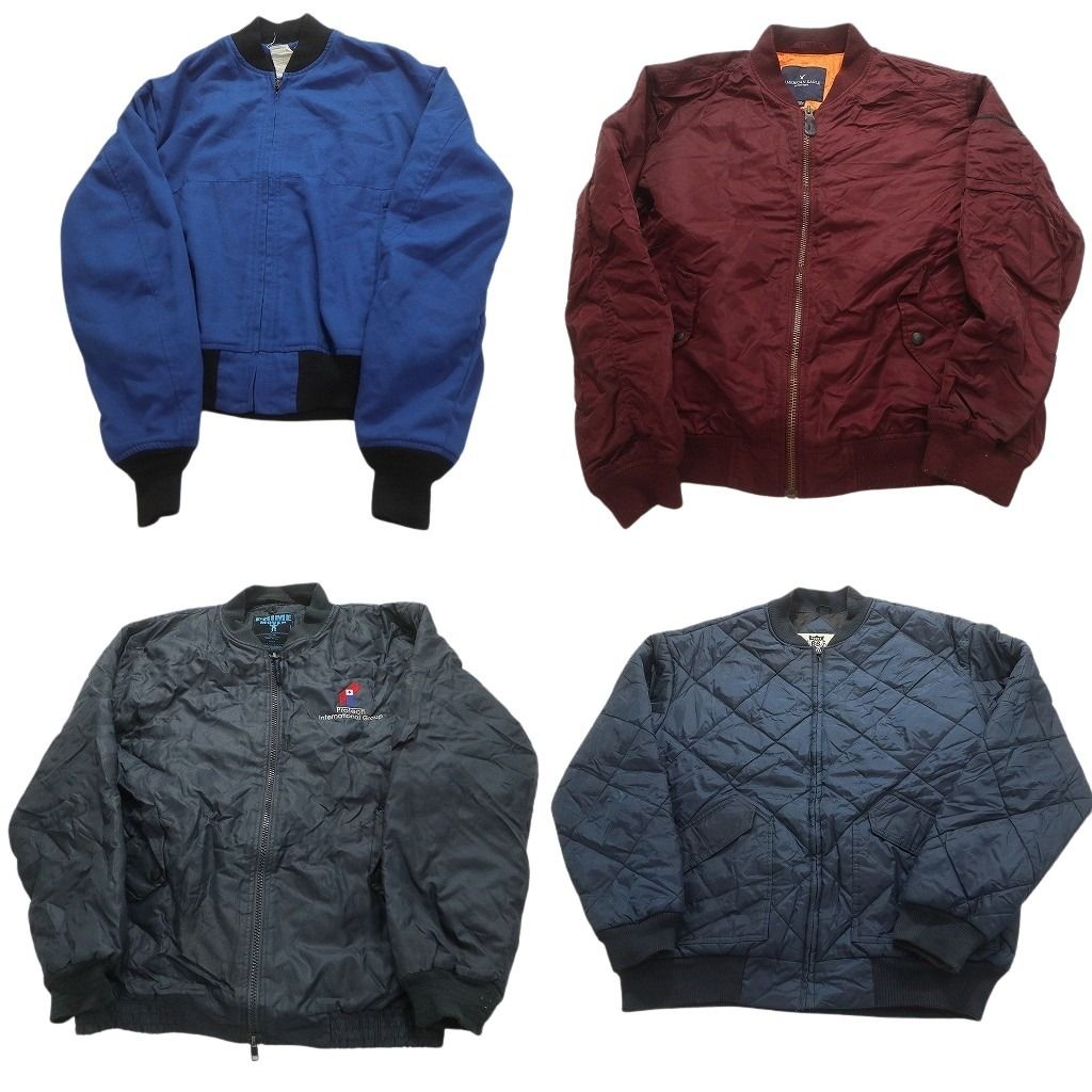 古着卸 MA-1型 ジャケット 4枚セット メンズ M L アメリカンイーグル キルティング 古着 NC5545