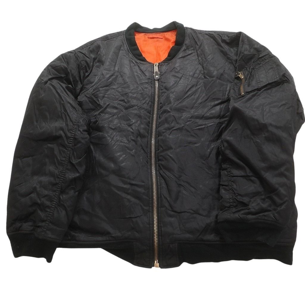 古着卸 MA-1型 ジャケット 3枚セット メンズ 3XL リバーシブル 企業 ブラック 古着 NC5541