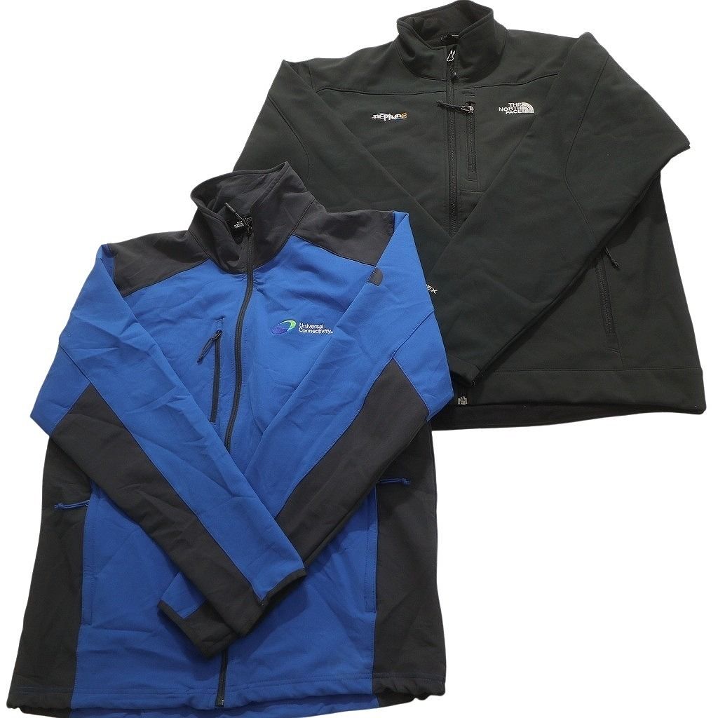 古着卸 ノースフェイス ソフトシェル ジャケット 6枚セット メンズ L 企業 フルジップ ブラック 古着 NC5615 ODELLYA_COM