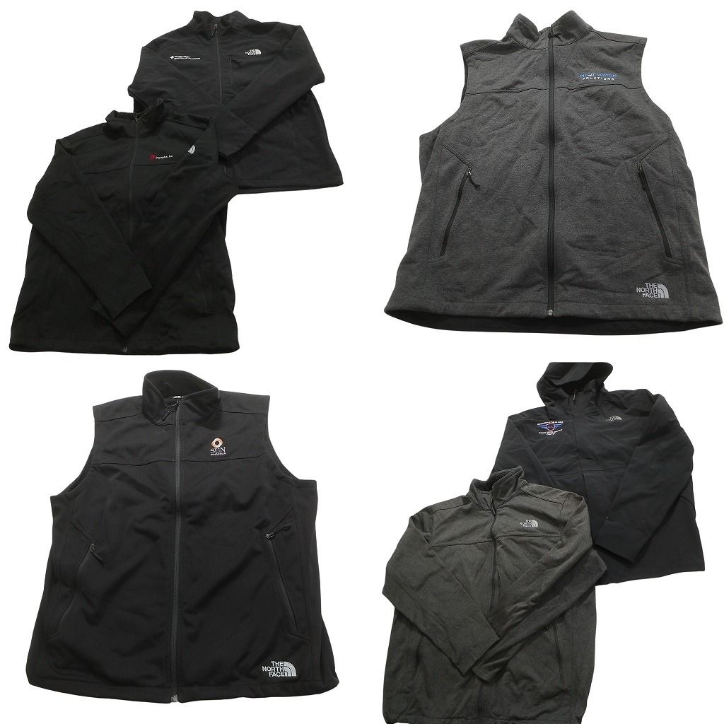 古着卸 ノースフェイス ソフトシェル ジャケット 6枚セット メンズ XL ベスト 企業 フーディー 古着 NC5612