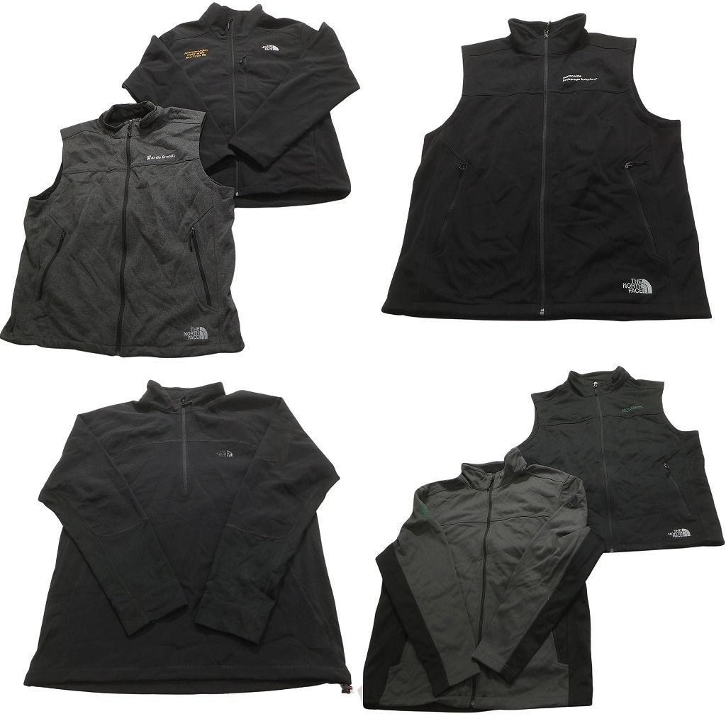 古着卸 ノースフェイス ソフトシェル ジャケット 6枚セット メンズ XL ハーフジップ ベスト ドローコード 古着 NC5609