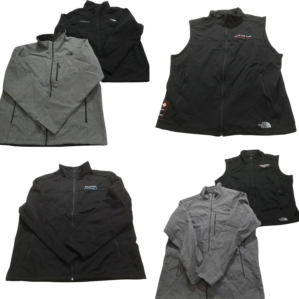 古着卸 ノースフェイス ソフトシェル ジャケット 6枚セット メンズ 2XL ベスト 企業 パナソニック 古着 NC5607
