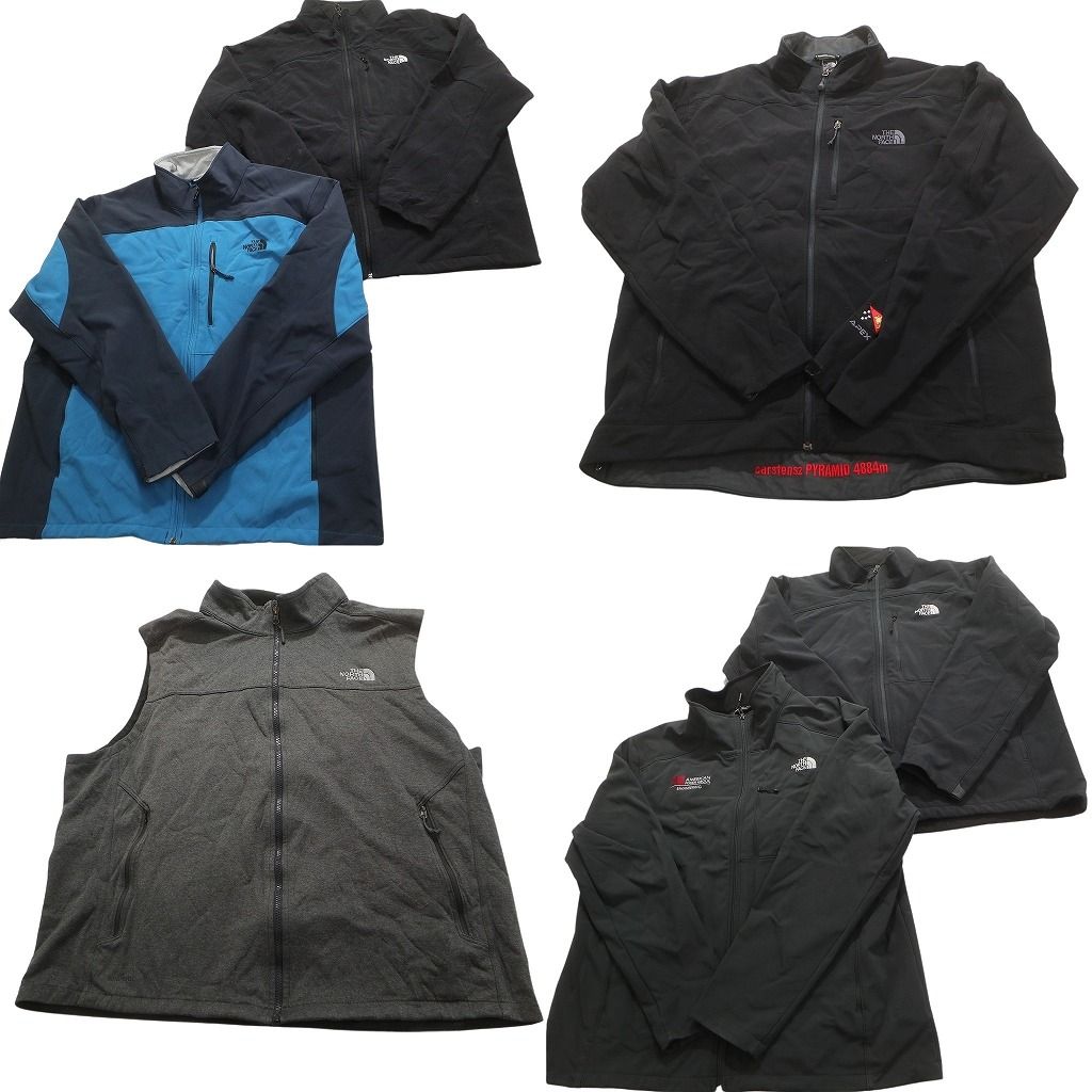 古着卸 ノースフェイス ソフトシェル ジャケット 6枚セット メンズ 2XL 企業 パナソニック バイ 古着 NC5606