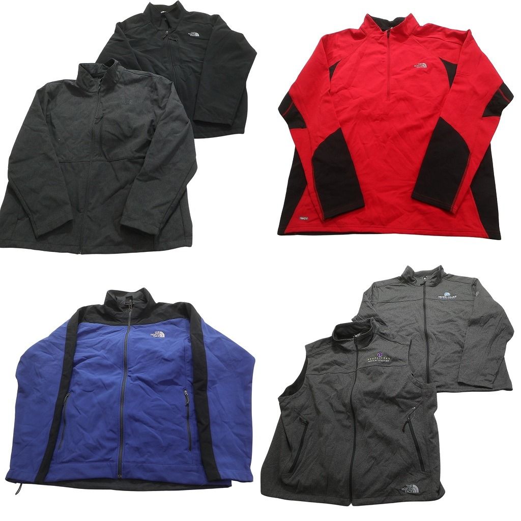 古着卸 ノースフェイス ソフトシェル ジャケット 6枚セット メンズ 2XL 3XL バイ ベスト 企業 古着 NC5604