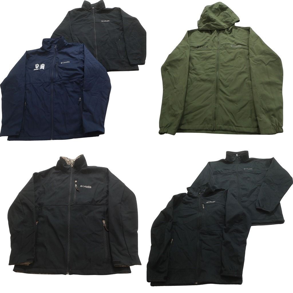 古着卸 コロンビア ソフトシェル ジャケット 6枚セット メンズ L フーディー PHG 企業 古着 NC5603
