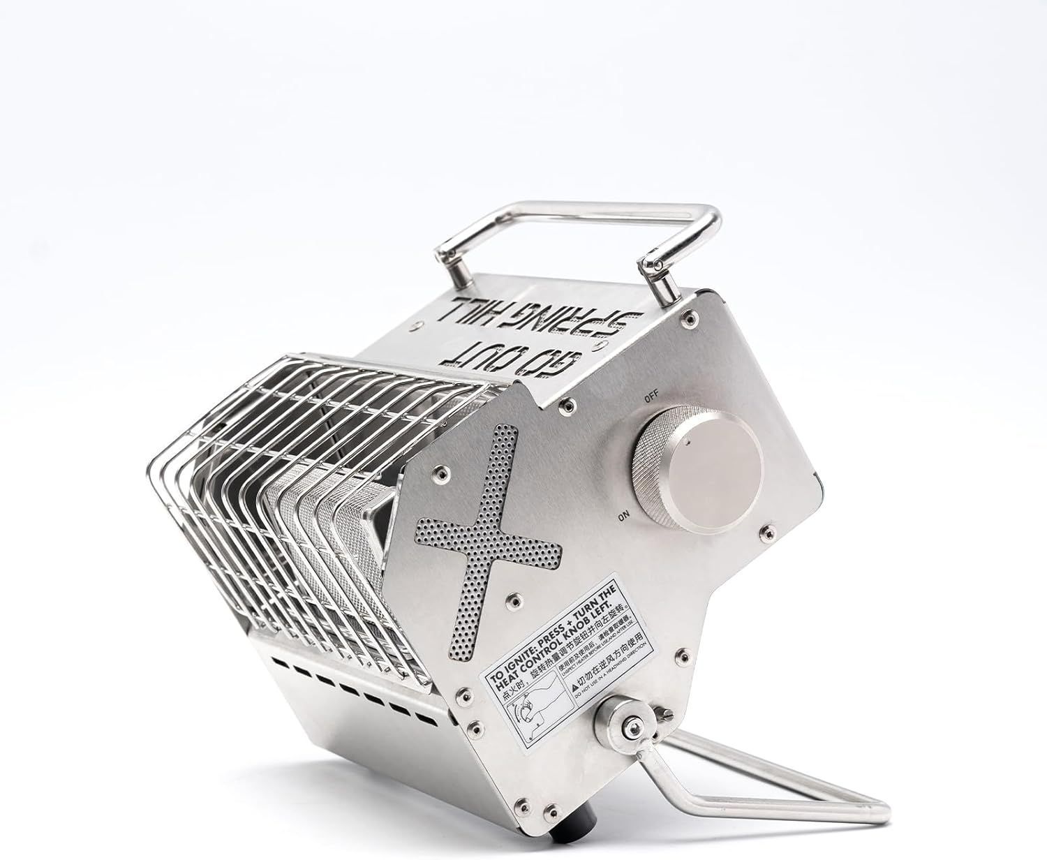 アウトドア ヒーター ガスストーブ 小型 コードレス コンパクト 取っ手付き 軽量 携帯用 暖房器具 キャンプ レジャー 防寒 暖炉 収納袋付き 寒さ対策