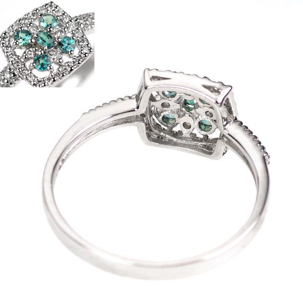 Pt 900 アレキサンドライト ダイヤモンド リング 0.17 ct D 0.144