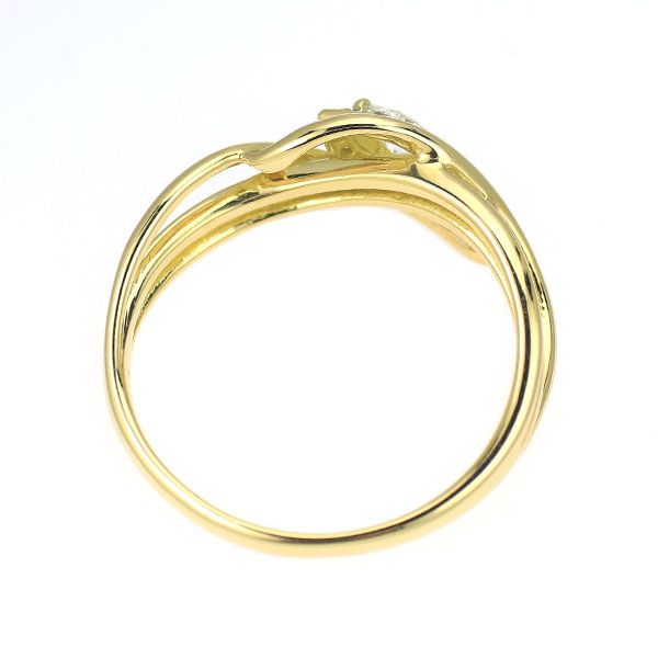 K 18 YG ダイヤモンド リング 0.15 ct