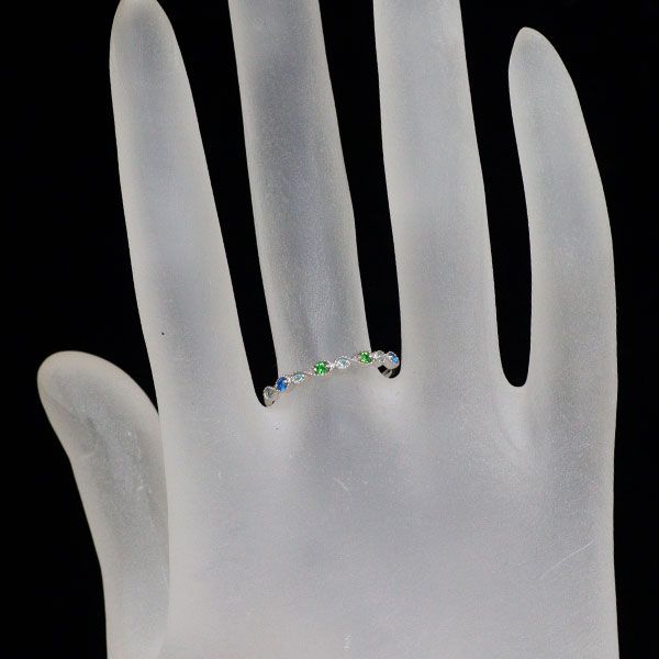 新品 希少 Pt900 デマントイドガーネット アウイナイト パライバ